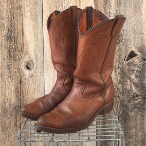 VTG Double H Western Cowboy Work Boots, 9 EE